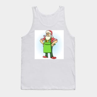 Santa Claus in with tools and carpenter's apron Tank Top